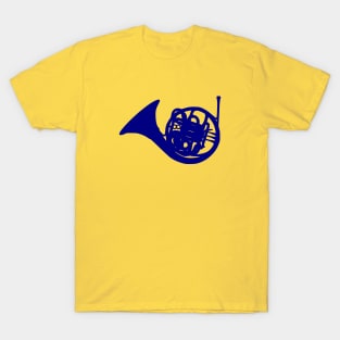 Blue French Horn T-Shirt